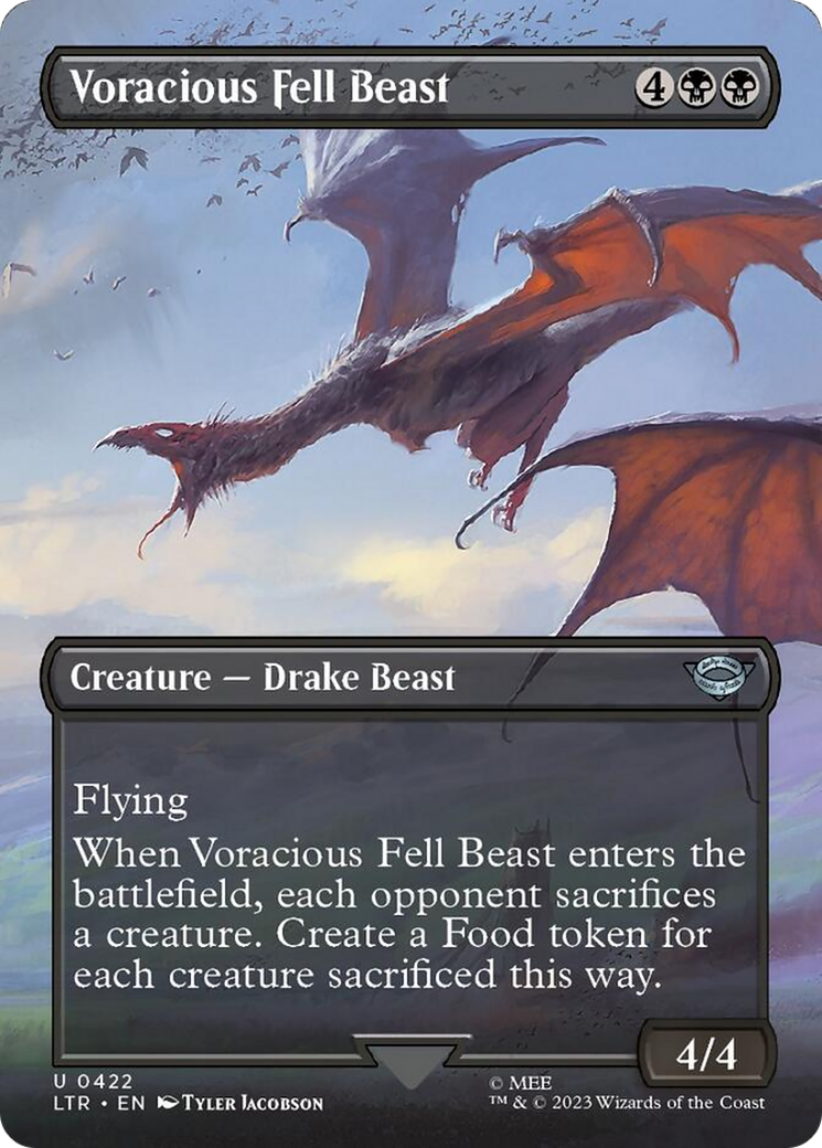 Voracious Fell Beast (Borderless Alternate Art) [The Lord of the Rings: Tales of Middle-Earth] | Gauntlet Hobbies - Angola