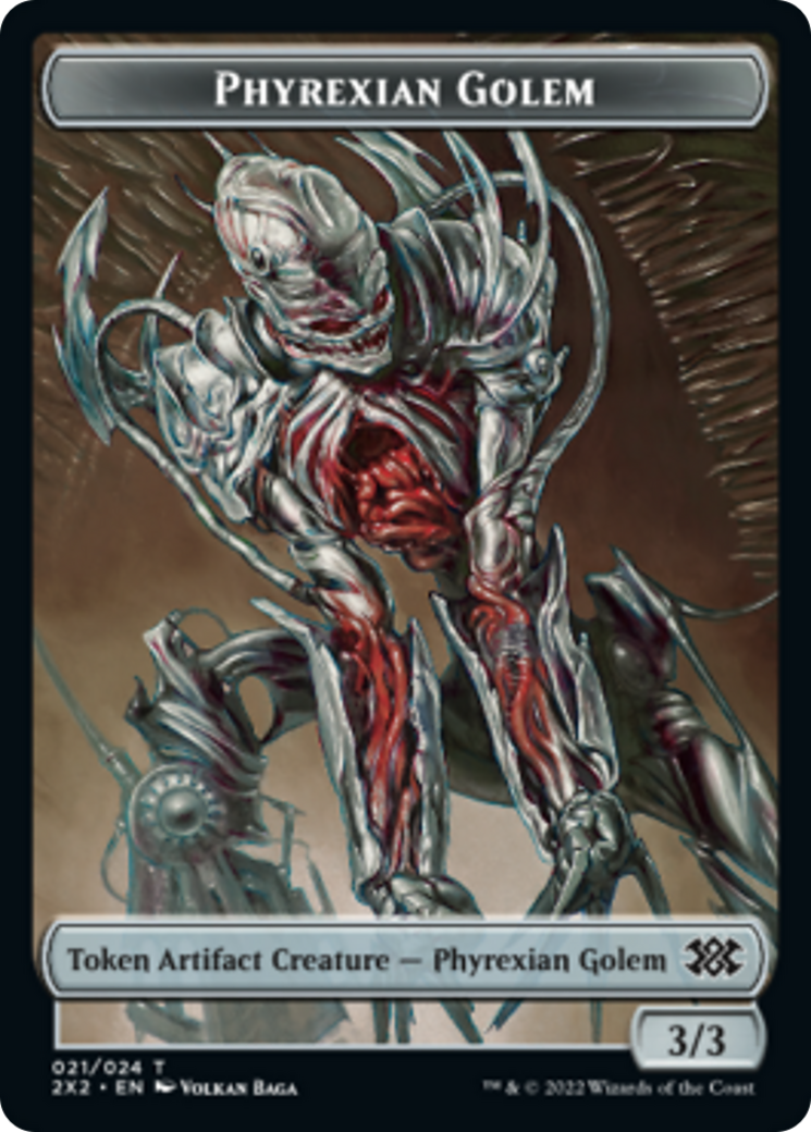 Zombie // Phyrexian Golem Double-sided Token [Double Masters 2022 Tokens] | Gauntlet Hobbies - Angola
