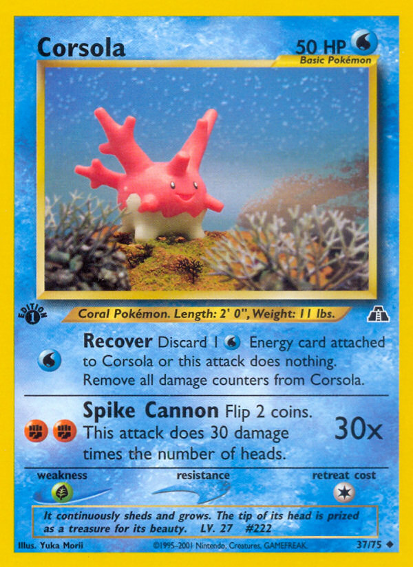 Corsola (37/75) [Neo Discovery 1st Edition] | Gauntlet Hobbies - Angola