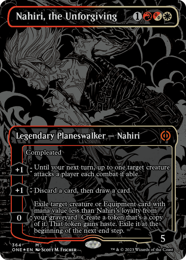Nahiri, the Unforgiving (Oil Slick Raised Foil) [Phyrexia: All Will Be One] | Gauntlet Hobbies - Angola