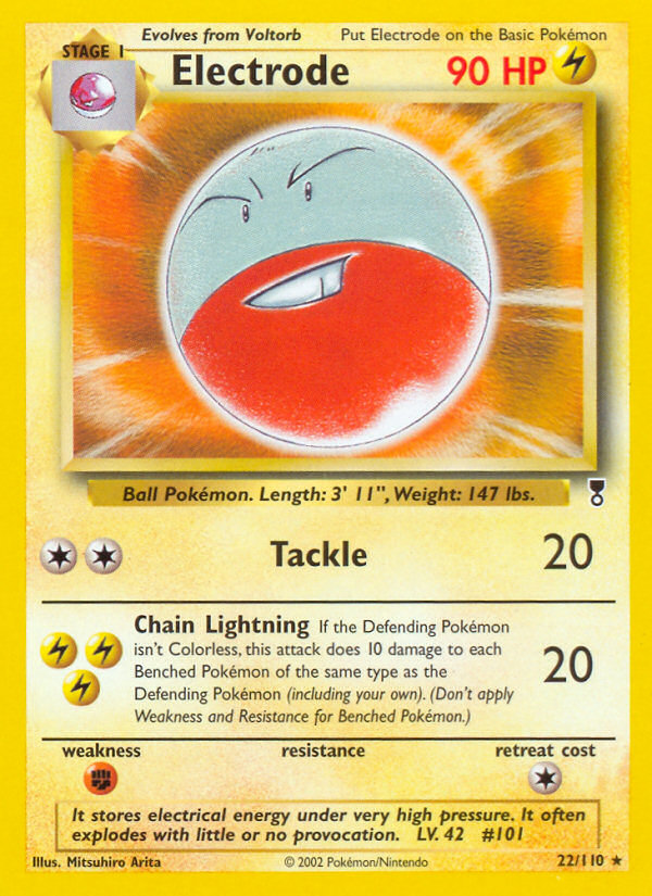 gold electrode pokemon card (22/110) [Legendary Collection] The 10 Best Charizard search your deck for Two Legends Color:Jade Green