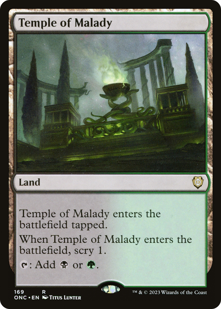 Temple of Malady [Phyrexia: All Will Be One Commander] | Gauntlet Hobbies - Angola