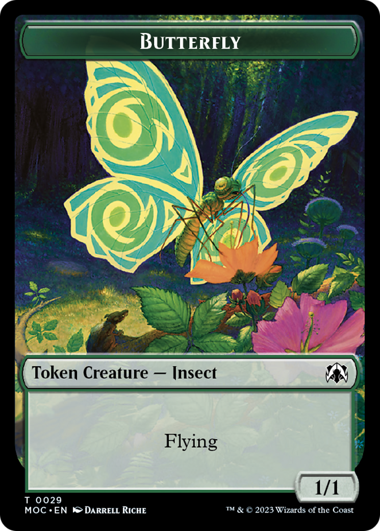 Butterfly // City's Blessing Double-Sided Token [March of the Machine Commander Tokens] | Gauntlet Hobbies - Angola