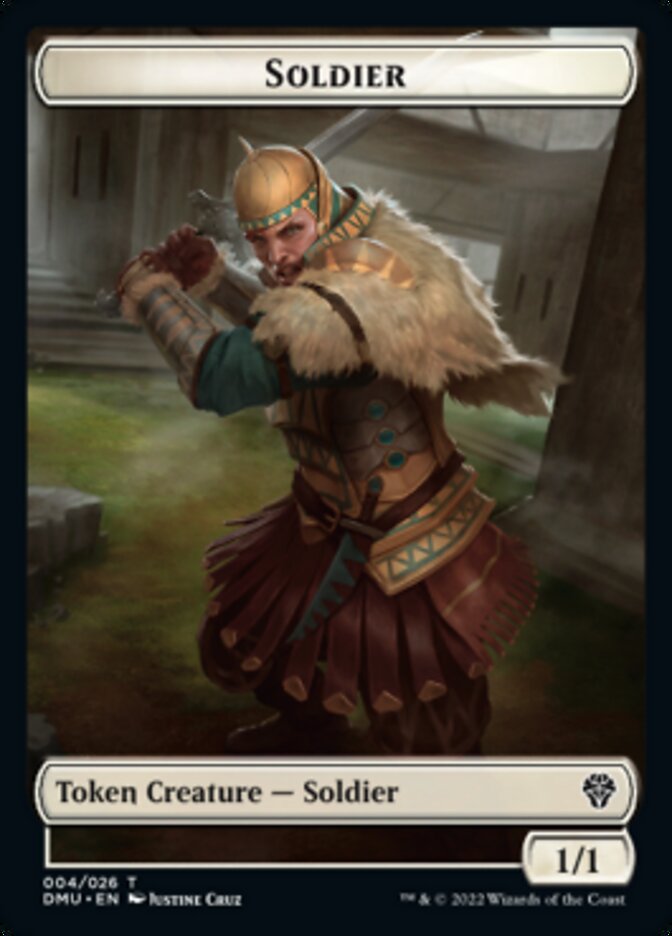 Soldier // Elemental Double-sided Token [Dominaria United Tokens] | Gauntlet Hobbies - Angola