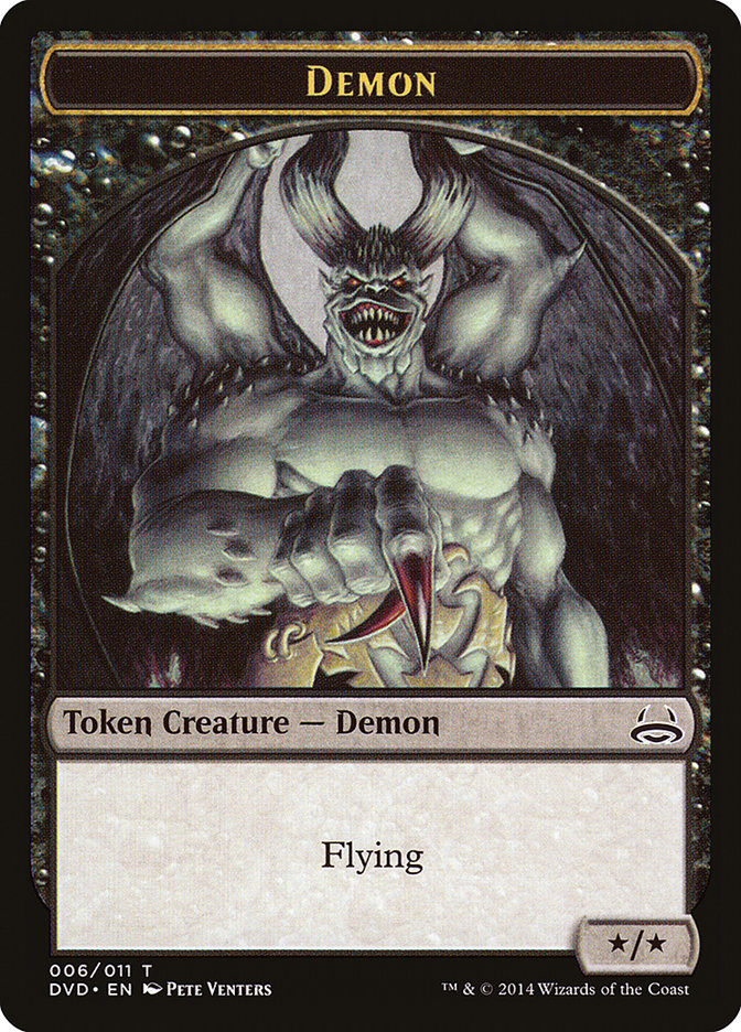 Demon Token (Divine vs. Demonic) [Duel Decks Anthology Tokens] | Gauntlet Hobbies - Angola