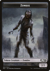 Treasure // Zombie Double-sided Token [Core Set 2021 Tokens] | Gauntlet Hobbies - Angola