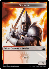 Elf Knight // Soldier Double-Sided Token [Ravnica Remastered Tokens] | Gauntlet Hobbies - Angola
