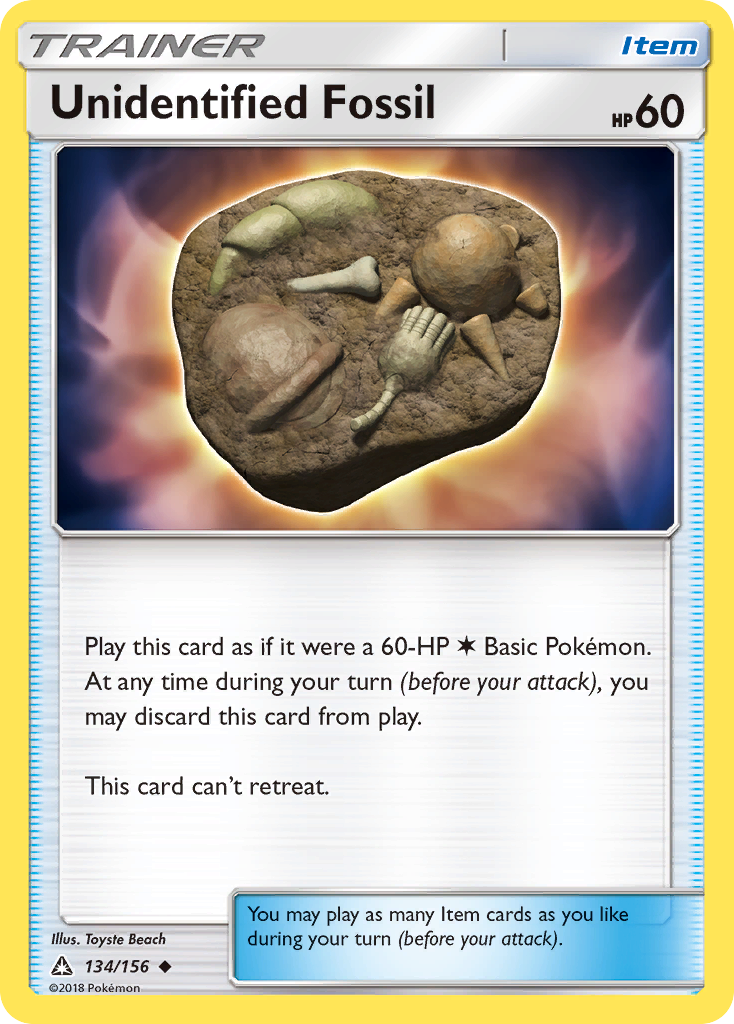 Unidentified Fossil (134/156) [Sun & Moon: Ultra Prism] | Gauntlet Hobbies - Angola