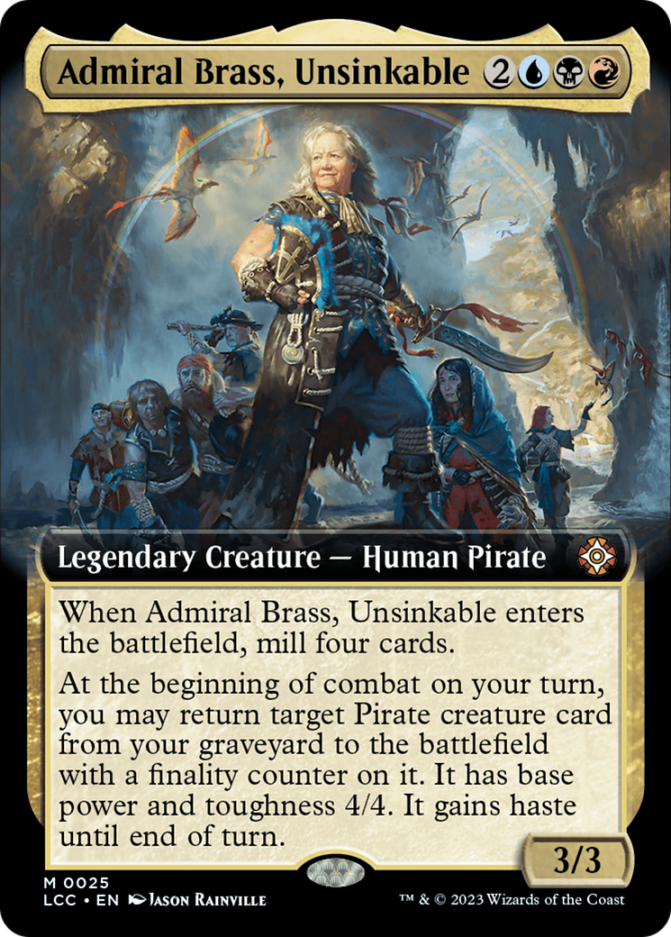 Admiral Brass, Unsinkable (Extended Art) [The Lost Caverns of Ixalan Commander] | Gauntlet Hobbies - Angola