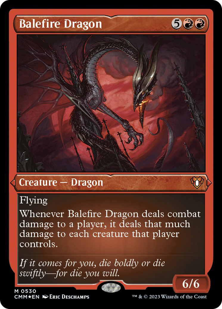 Balefire Dragon (Foil Etched) [Commander Masters] | Gauntlet Hobbies - Angola