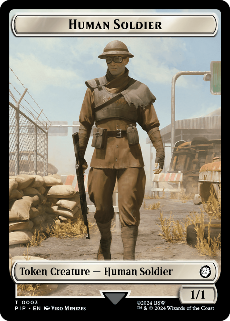 Radiation // Human Soldier Double-Sided Token [Fallout Tokens] | Gauntlet Hobbies - Angola
