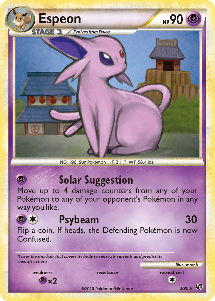 Espeon (2/90) (Cracked Ice Holo) (Theme Deck Exclusive) [HeartGold & SoulSilver: Unleashed] | Gauntlet Hobbies - Angola