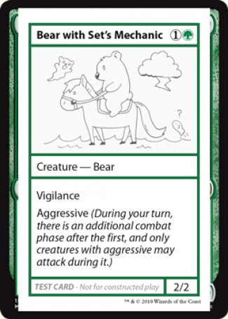 Bear with Set's Mechanic (2021 Edition) [Mystery Booster Playtest Cards] | Gauntlet Hobbies - Angola
