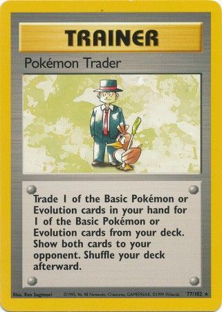 Pokemon Trader (77/102) [Base Set Unlimited] | Gauntlet Hobbies - Angola