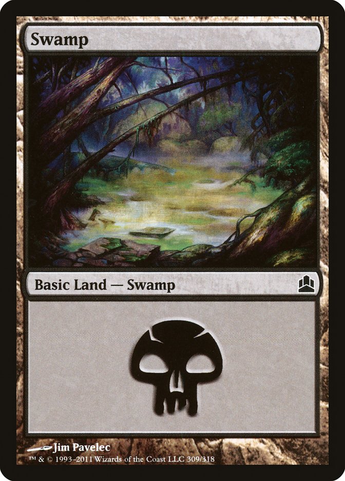 Swamp (309) [Commander 2011] | Gauntlet Hobbies - Angola