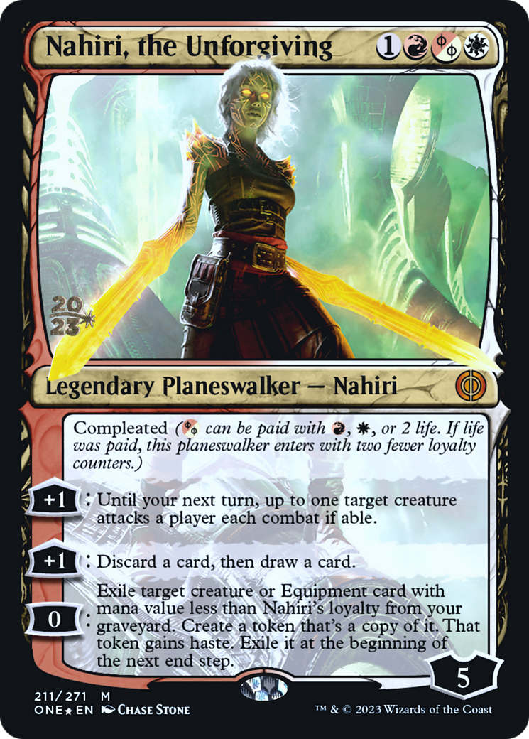 Nahiri, the Unforgiving [Phyrexia: All Will Be One Prerelease Promos] | Gauntlet Hobbies - Angola