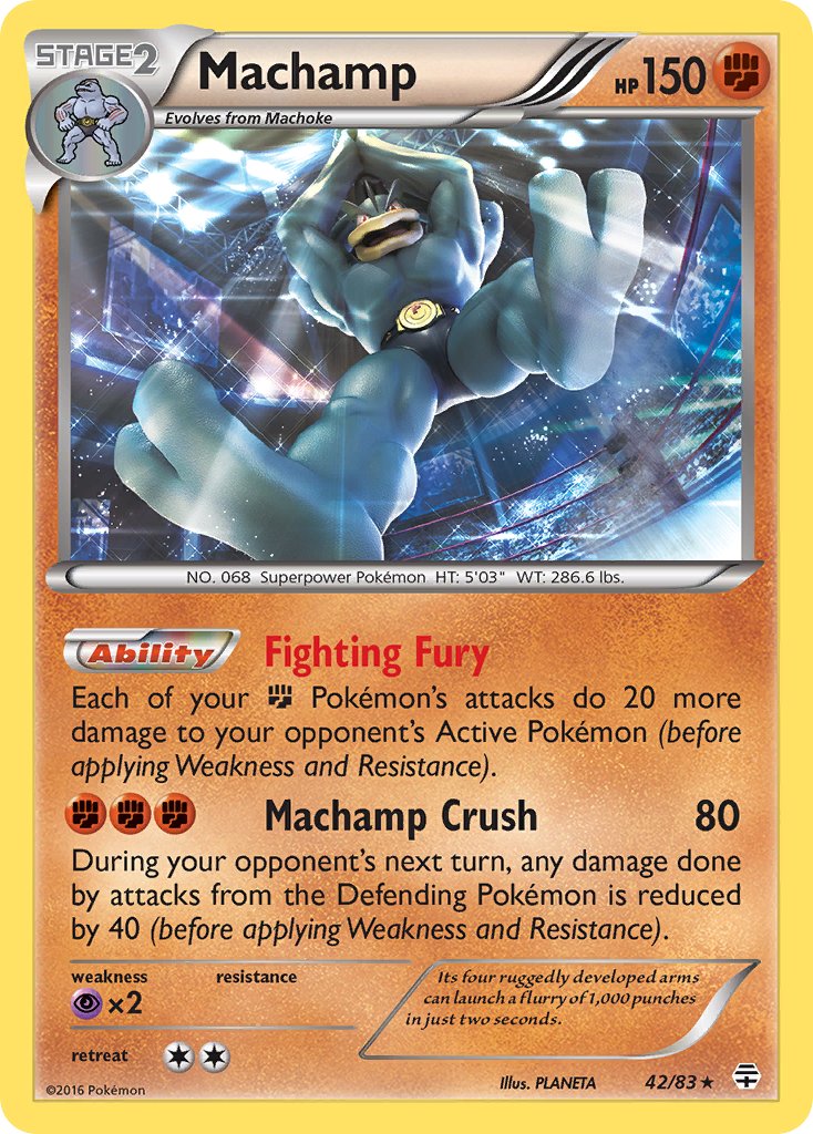Machamp (42/83) (Theme Deck Exclusive) [XY: Furious Fists] | Gauntlet Hobbies - Angola