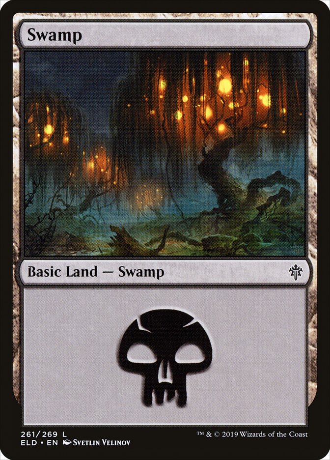 Swamp (261) [Throne of Eldraine] | Gauntlet Hobbies - Angola