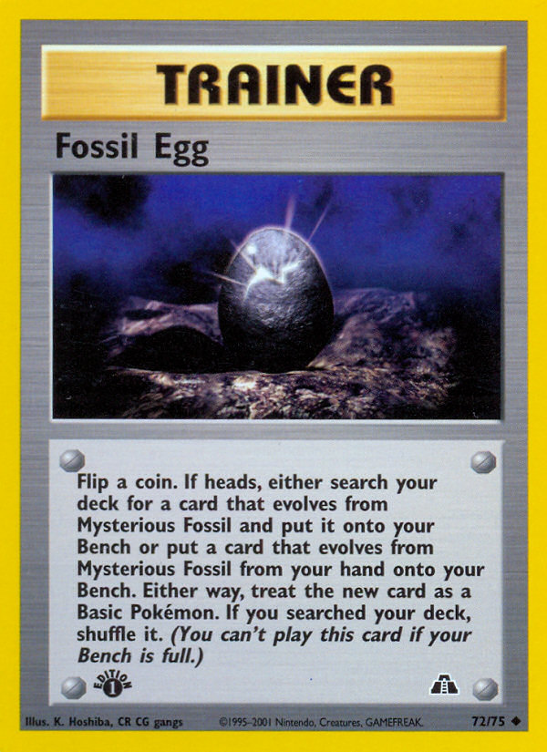 Fossil Egg (72/75) [Neo Discovery 1st Edition] | Gauntlet Hobbies - Angola