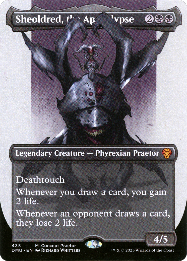 Sheoldred, the Apocalypse (Borderless Concept Praetors) [Phyrexia: All Will Be One] | Gauntlet Hobbies - Angola