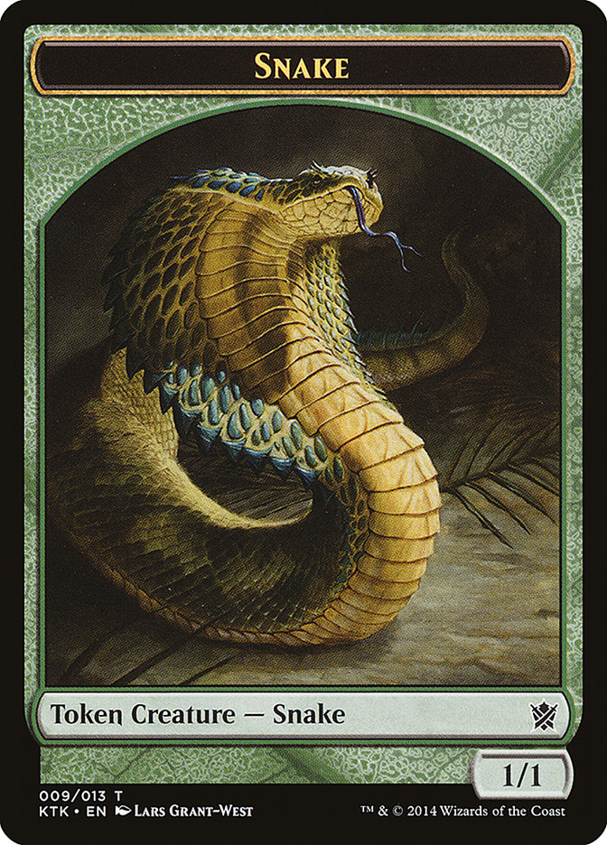 Snake Token [Khans of Tarkir Tokens] | Gauntlet Hobbies - Angola