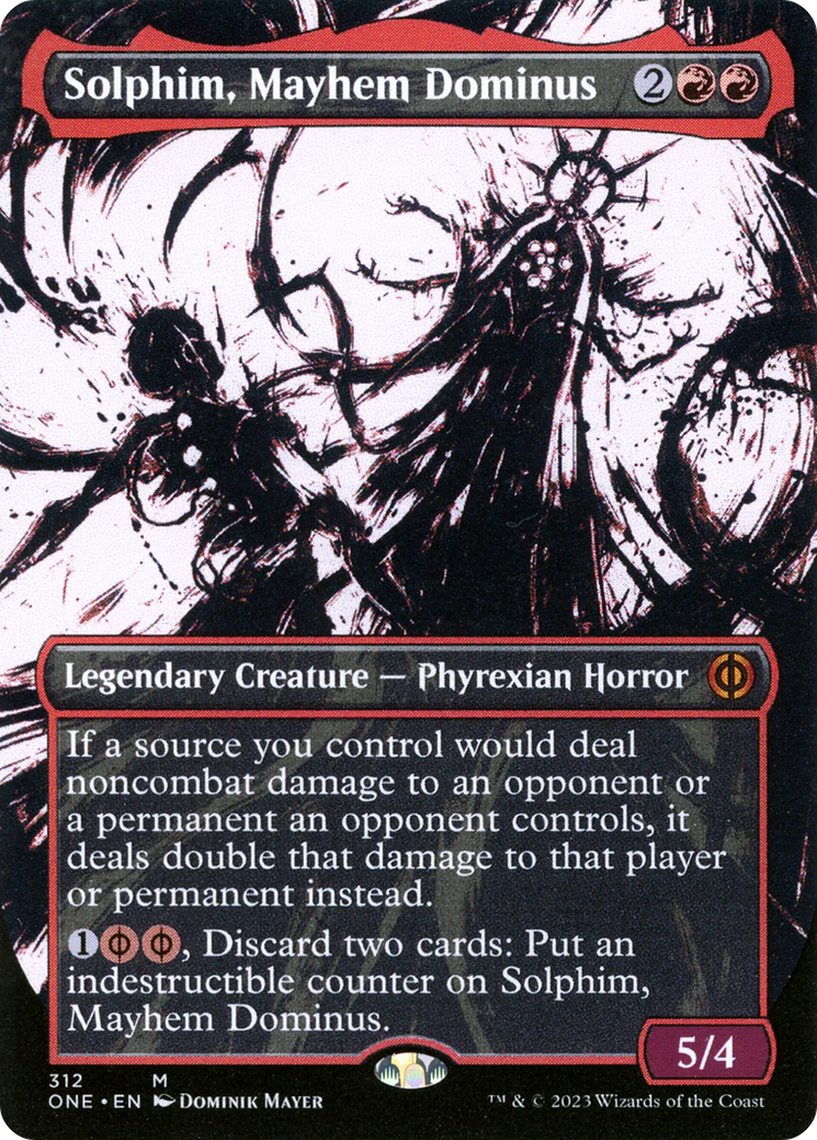 Solphim, Mayhem Dominus (Borderless Ichor) [Phyrexia: All Will Be One] | Gauntlet Hobbies - Angola