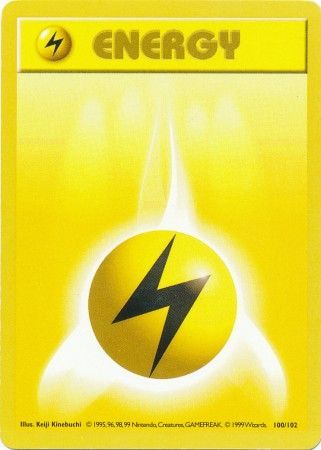 Lightning Energy (100/102) [Base Set Shadowless Unlimited] | Gauntlet Hobbies - Angola