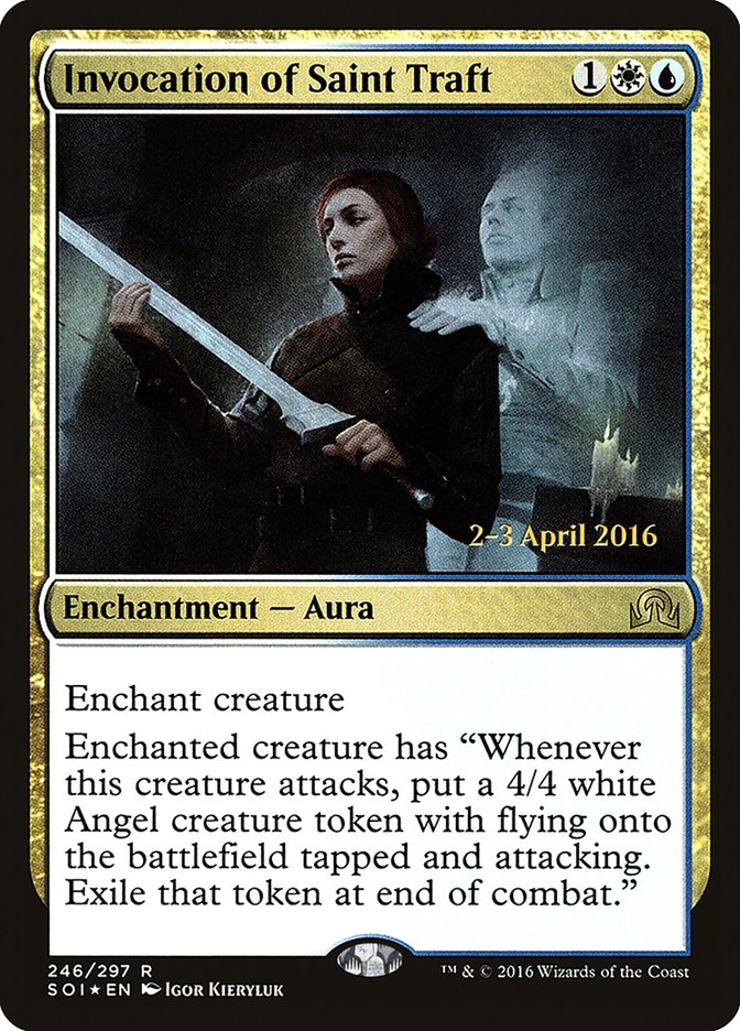 Invocation of Saint Traft [Shadows over Innistrad Prerelease Promos] | Gauntlet Hobbies - Angola