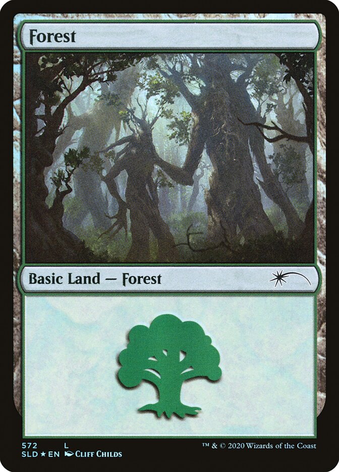 Forest (Tree Hugging) (572) [Secret Lair Drop Promos] | Gauntlet Hobbies - Angola