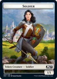 Soldier // Treasure Double-sided Token [Core Set 2021 Tokens]