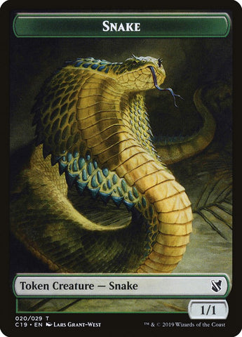 Plant // Snake Double-sided Token [Commander 2019 Tokens]