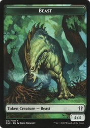 Beast // Saproling Double-sided Token [Zendikar Rising Commander]