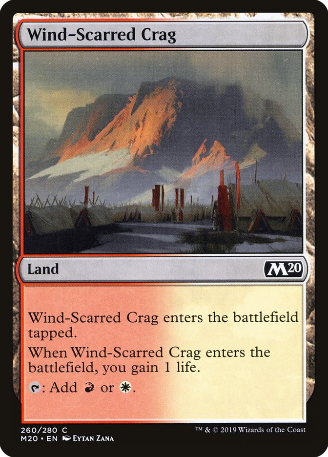Wind-Scarred Crag [Core Set 2020] | Gauntlet Hobbies - Angola