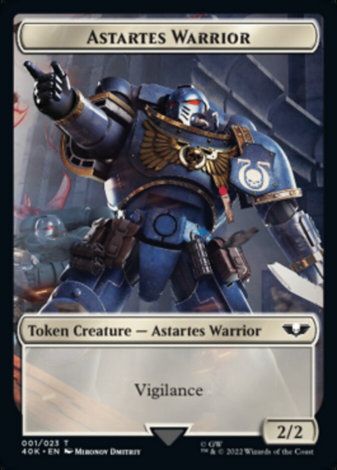 Astartes Warrior // Cherubael Double-sided Token (Surge Foil) [Universes Beyond: Warhammer 40,000 Tokens] | Gauntlet Hobbies - Angola