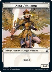 Angel Warrior // Construct Double-sided Token [Zendikar Rising Tokens] | Gauntlet Hobbies - Angola
