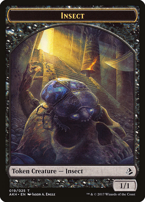 Sacred Cat // Insect Double-sided Token [Amonkhet Tokens] | Gauntlet Hobbies - Angola