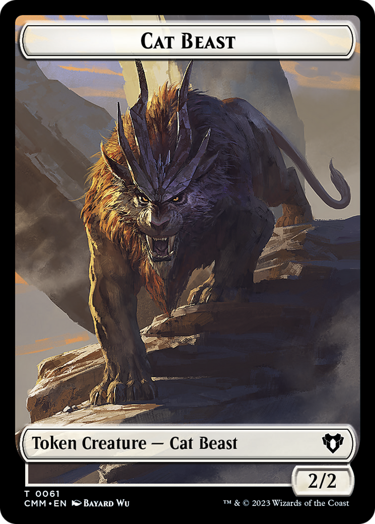 Cleric // Cat Beast Double-Sided Token [Commander Masters Tokens] | Gauntlet Hobbies - Angola