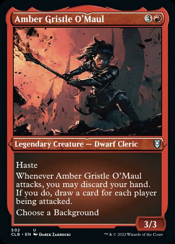 Amber Gristle O'Maul (Foil Etched) [Commander Legends: Battle for Baldur's Gate] | Gauntlet Hobbies - Angola