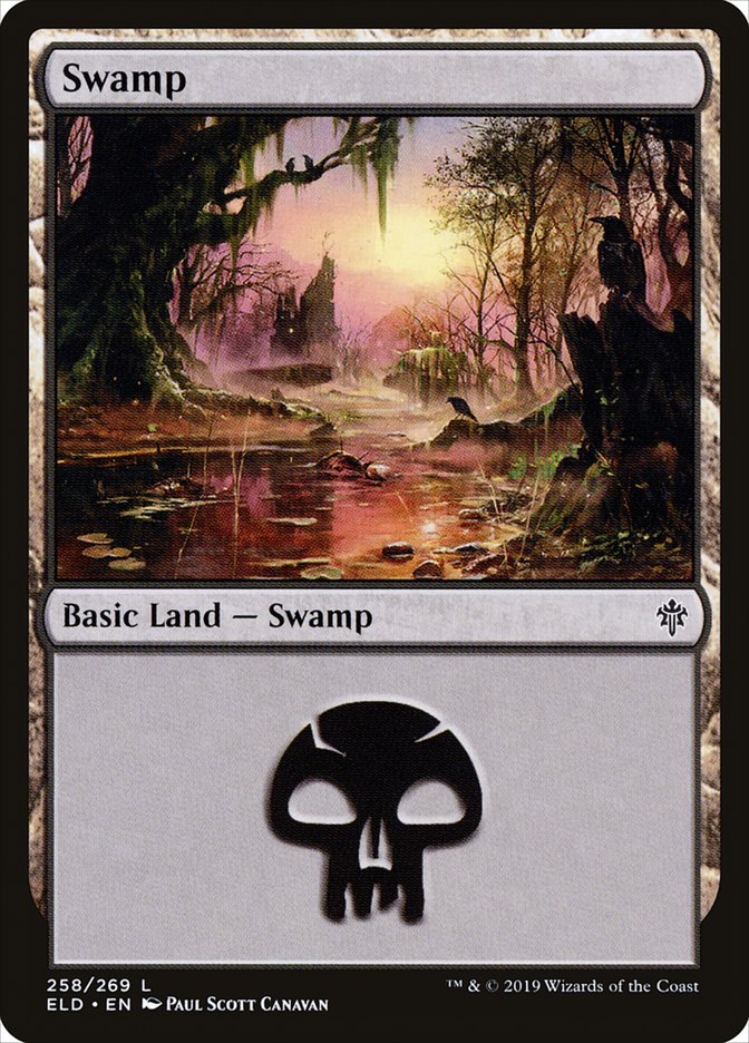 Swamp (258) [Throne of Eldraine] | Gauntlet Hobbies - Angola