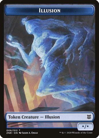 Hydra // Illusion Double-sided Token [Zendikar Rising Tokens]