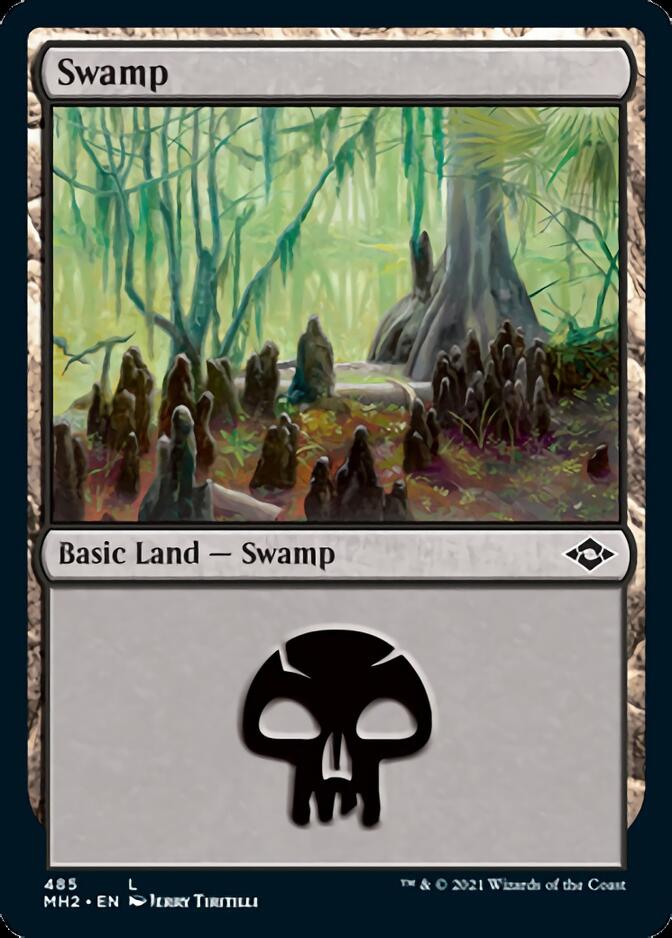 Swamp (485) (Foil Etched) [Modern Horizons 2] | Gauntlet Hobbies - Angola