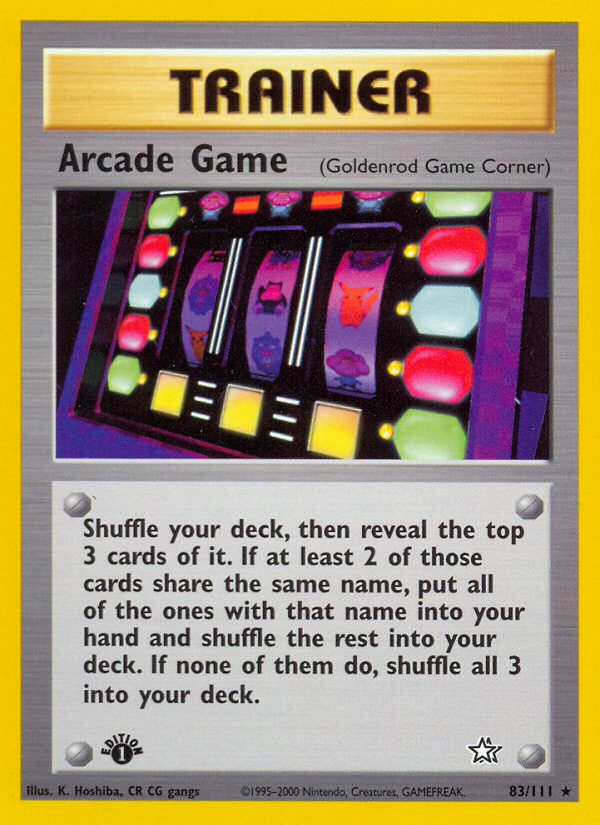 Arcade Game (83/111) [Neo Genesis 1st Edition] | Gauntlet Hobbies - Angola