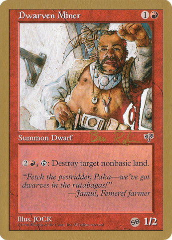 Dwarven Miner (Ben Rubin) (SB) [World Championship Decks 1998]