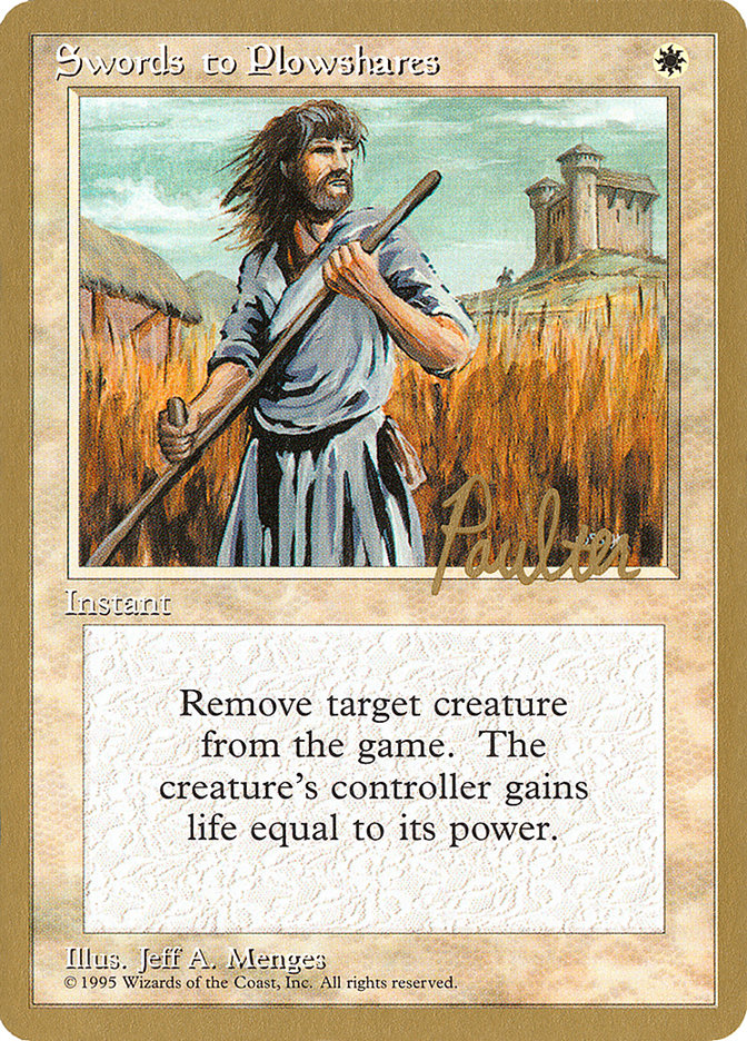 Swords to Plowshares (Preston Poulter) [Pro Tour Collector Set] | Gauntlet Hobbies - Angola