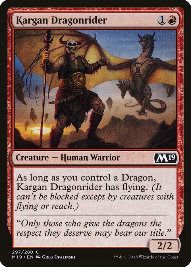 Kargan Dragonrider [Core Set 2019] | Gauntlet Hobbies - Angola
