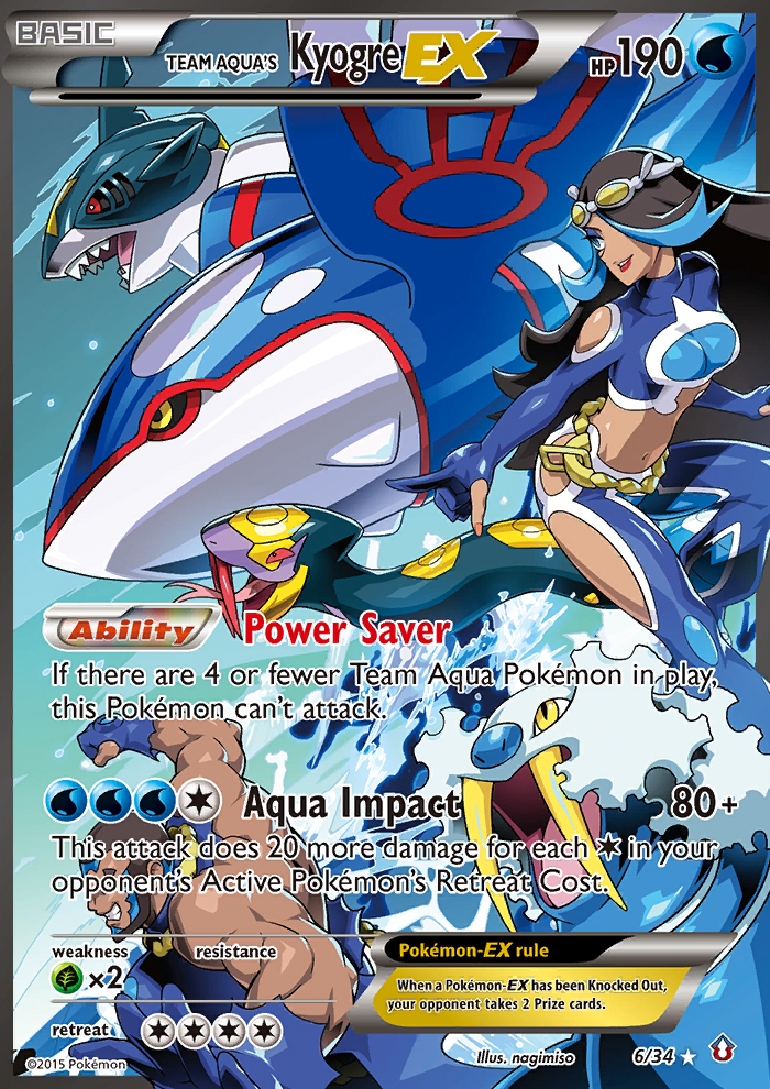 Team Aqua's Kyogre EX (6/34) [XY: Double Crisis] | Gauntlet Hobbies - Angola