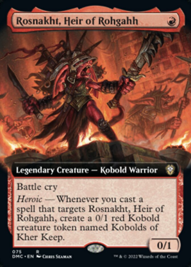 Rosnakht, Heir of Rohgahh (Extended Art) [Dominaria United Commander] | Gauntlet Hobbies - Angola