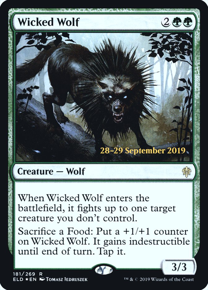 Wicked Wolf [Throne of Eldraine Prerelease Promos] | Gauntlet Hobbies - Angola