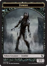 Zombie // Shapeshifter Double-sided Token [Commander 2018 Tokens] | Gauntlet Hobbies - Angola