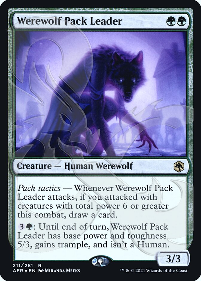 Werewolf Pack Leader (Ampersand Promo) [Dungeons & Dragons: Adventures in the Forgotten Realms Promos] | Gauntlet Hobbies - Angola